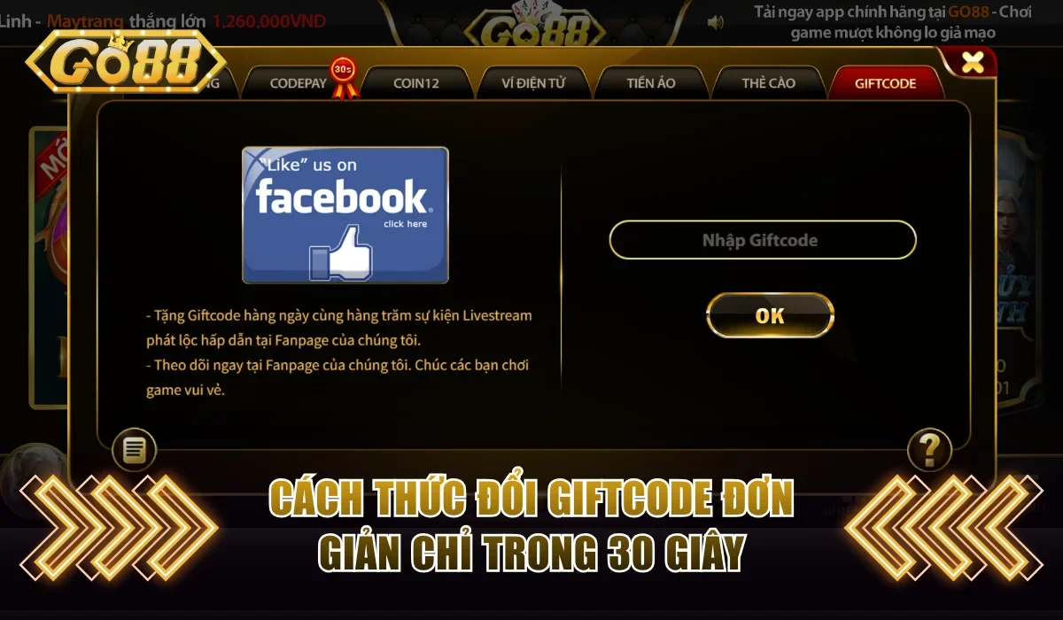 Cách thức đổi giftcode đơn giản chỉ trong 30 giây
