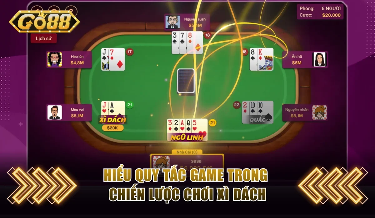 Các Chiến Lược Chơi Xì Dách Không Thể Thất Bại Tại GO88 2 Hiểu quy tắc game trong chiến lược chơi Xì Dách